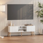 Mobile Porta TV Eskilstuna a 2 Ante e Ripiani 120 x 30 x 47 cm - Bianco [en.casa]