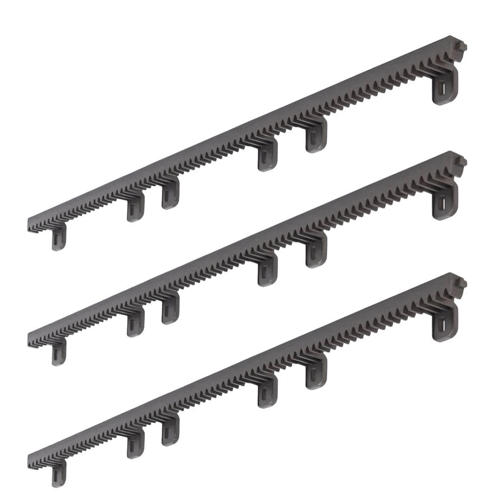 Kit 3 cremagliere da 1 metro per cancelli scorrevoli in nylon m4 crm2