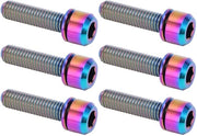 Boutoni Sturz 6 pezzi - M5 20mm - Lega di titanio - Impermeabile - Resistente all'ossidazione - Leggero - Resistenti al contatto - Resistenti all'usura - Viti da bicicletta