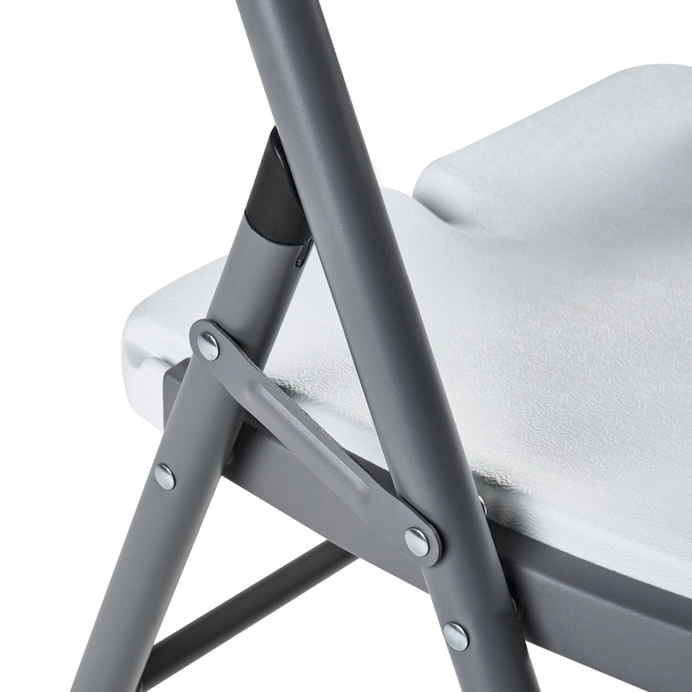 Set di 2 sedie da giardino in materiale sintetico bianco per esterni senza braccioli Stile moderno