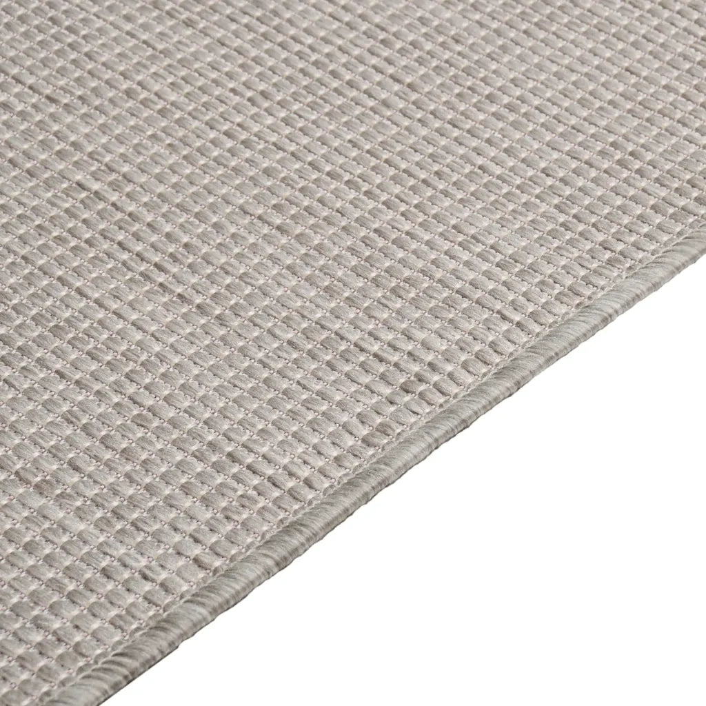 Tappeto da Esterni a Tessitura Piatta 120x170 cm Grigio Chiaro 340781