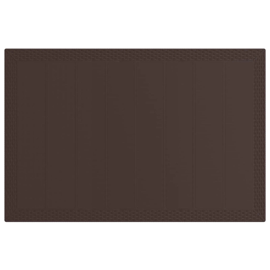 Set da Pranzo per Giardino 5 pz Marrone e Crema PP 3430123