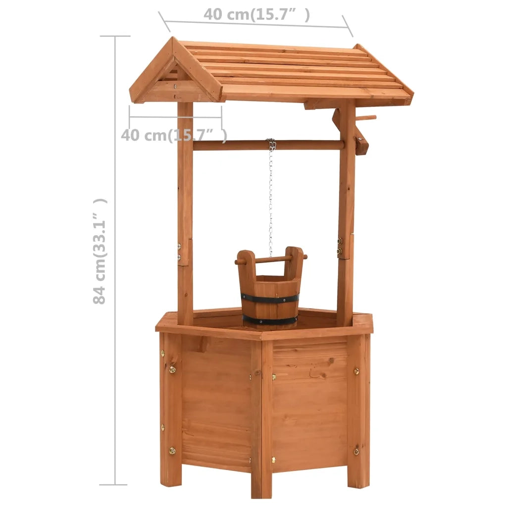 Fioriera Pozzo dei Desideri 40x40x84 cm in Legno di Abete cod mxl 73417