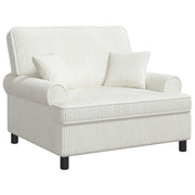 Poltrona XXL con cuscini Crema Tessuto a 1,5 linee 42043499
