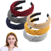 Set di 6 pezzi di diademi per capelli - Cross Knitted - Accessori per capelli per donne - Sportivi - Yoga - 6 colori mix - Elastici - Leggeri - Accessori per donne - Ragazze - Atletici - Palestra - Danza - Yoga