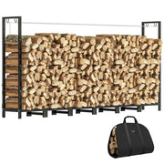 Legnaia da Giardino Impermeabile ¨C Xylo ¨C Acciaio Nero 235x31x116cm