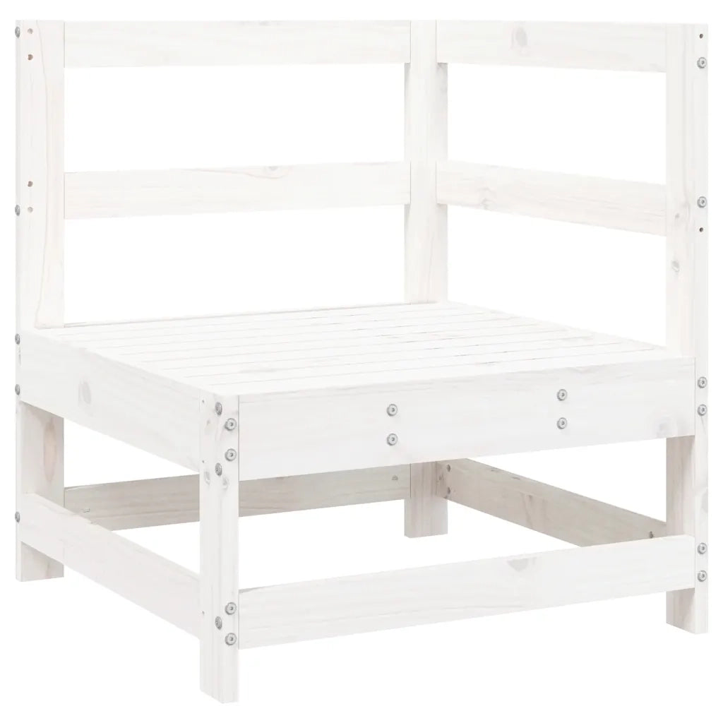 Set Salotto da Giardino 5 pz Bianco in Legno Massello di Pino 3250489