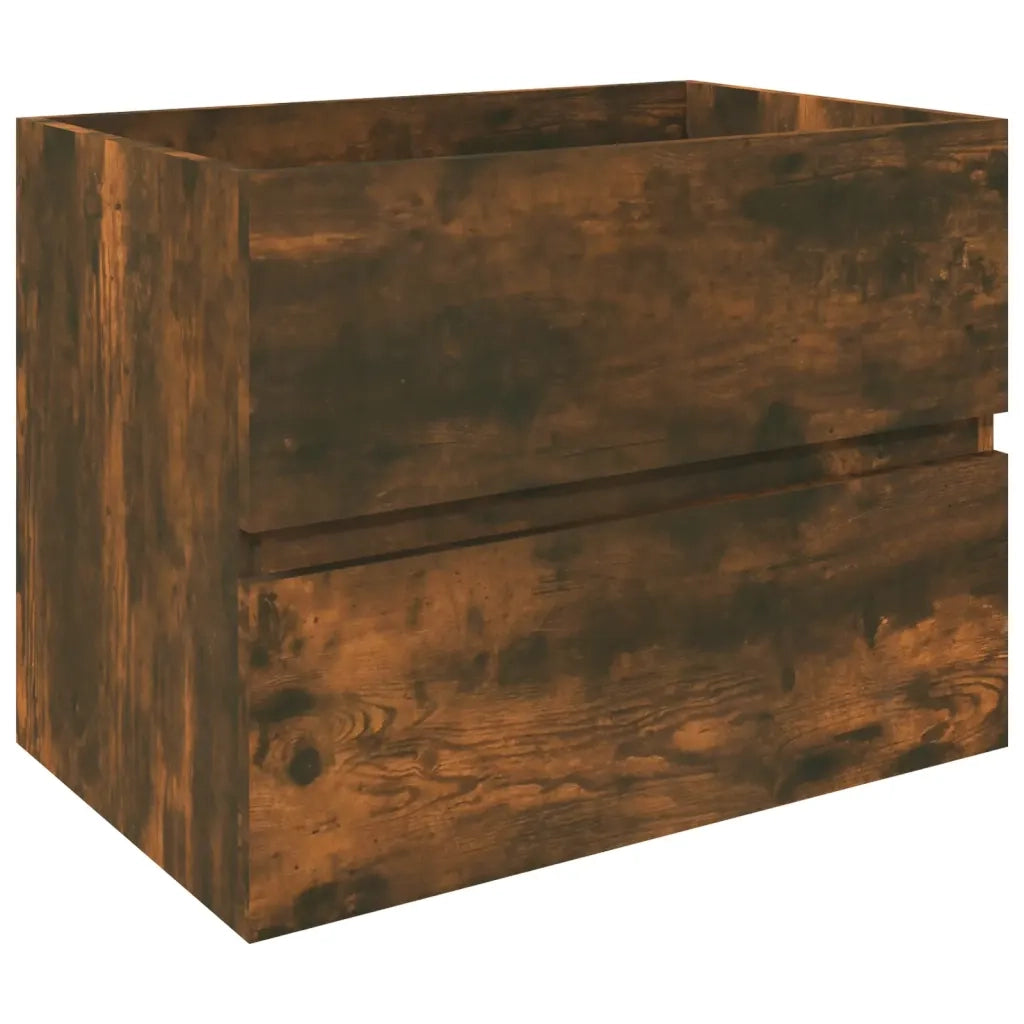 Mobile Lavabo | Armadio Lavabo Rovere Fumo 60x38,5x45 cm in Legno Multistrato