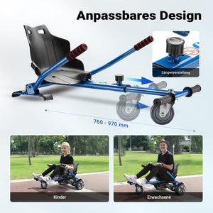 Sedile per hoverboard max 120 kg blu, ergonomico, regolabile, per scooter elettrico autobilanciato