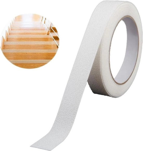 Tappetino antiscivolo autoadesivo per interni ed esterni - 25cm*10m - Protezione di sicurezza contro gli scivoli - Impermeabile - Idrorepellente - Dermatologicamente compatibile
