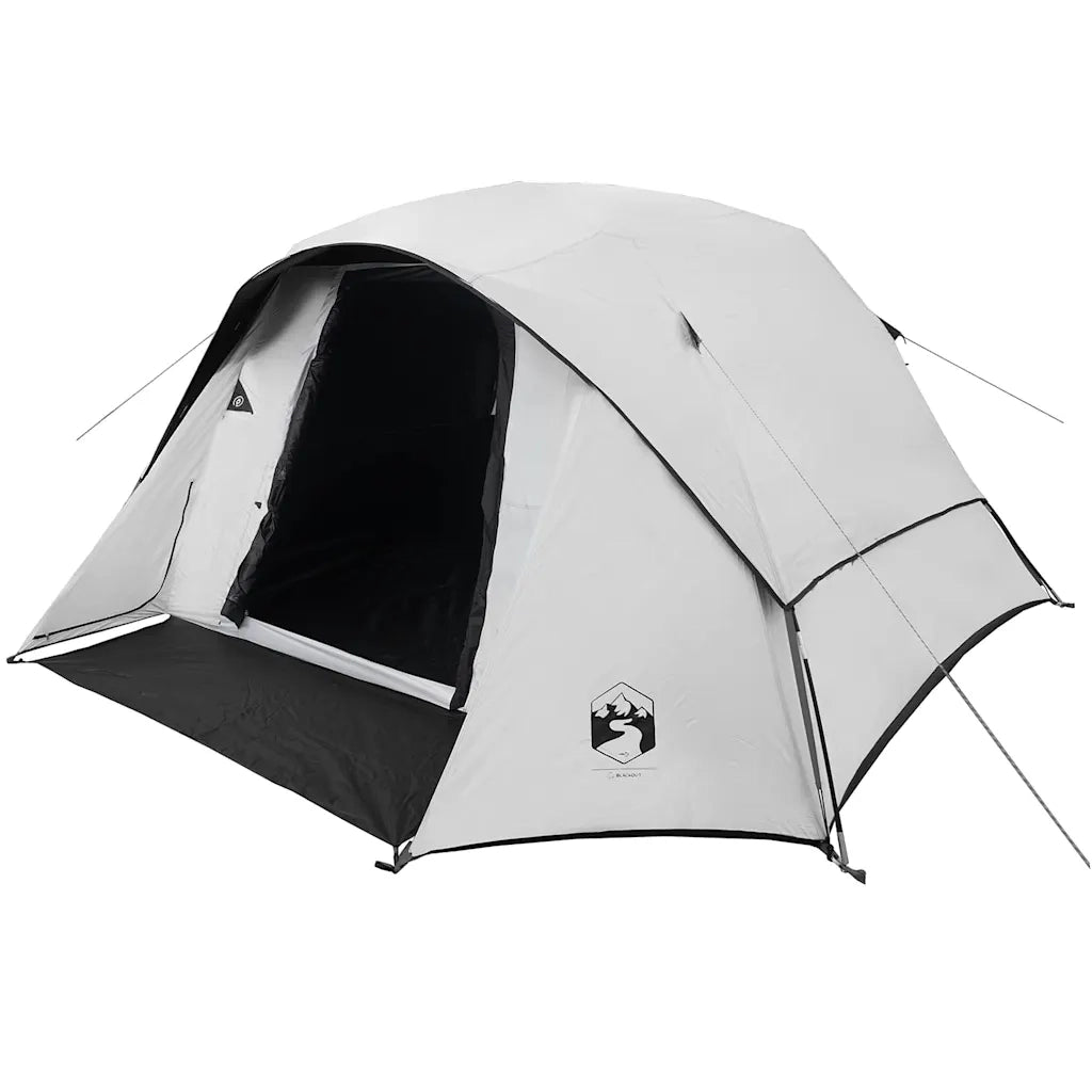 Tenda Campeggio a Cabina 4 Persone Bianca Tessuto Impermeabile 4009561