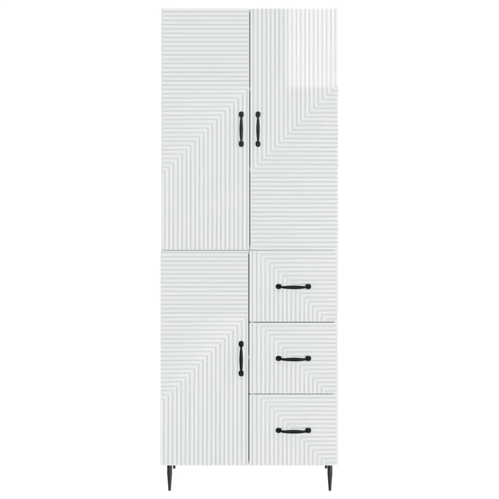 Set di armadi 2 pcs Bianco Lucido 66 x 34,5 x 89,5 cm