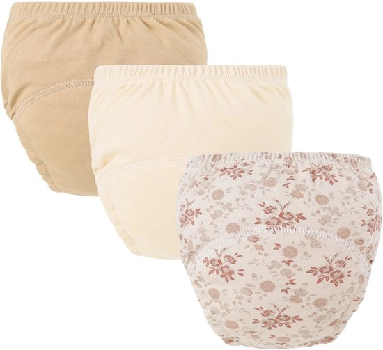 Set di 3 pezzi di biancheria intima per bambini - Pantaloncini di cotone per bambini - Pantaloncini per l'addestramento al water per bambini - Dischetti per bambini - Adatti a bambini di 0 - 6 kg