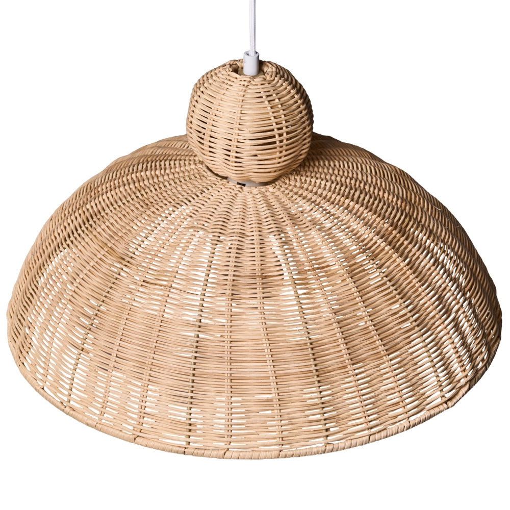 Lampada a sospensione in rattan naturale Lampada da soffitto Paralume intrecciato a mano Sala da pranzo Soggiorno