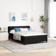 Letto con Box Spring e Materasso Nero 160x200 cm Velluto