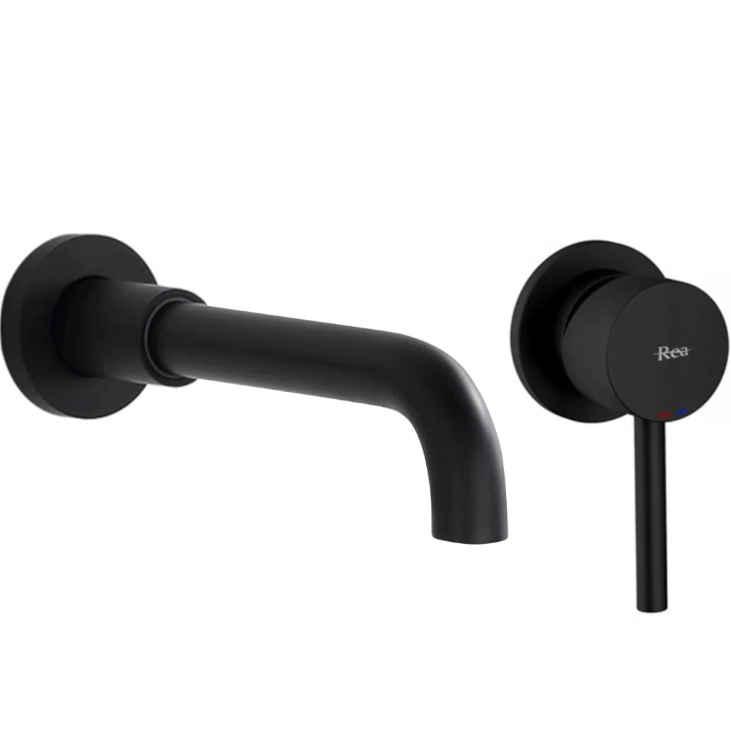 Rubinetto Da Incasso Rea Lungo Long Black Mat + Box