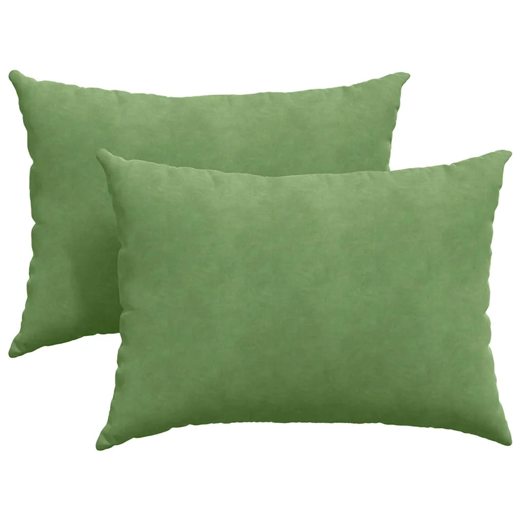 Cuscini da Divano 2 pz-Set di 2 Cuscini per Sofa Verde chiaro 70 x 50 cm