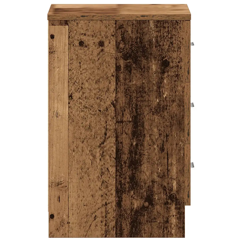 Comodino | Armadio da Notte | Mobiletto da notte Legno Antico 38x35x55 cm in Legno Multistrato