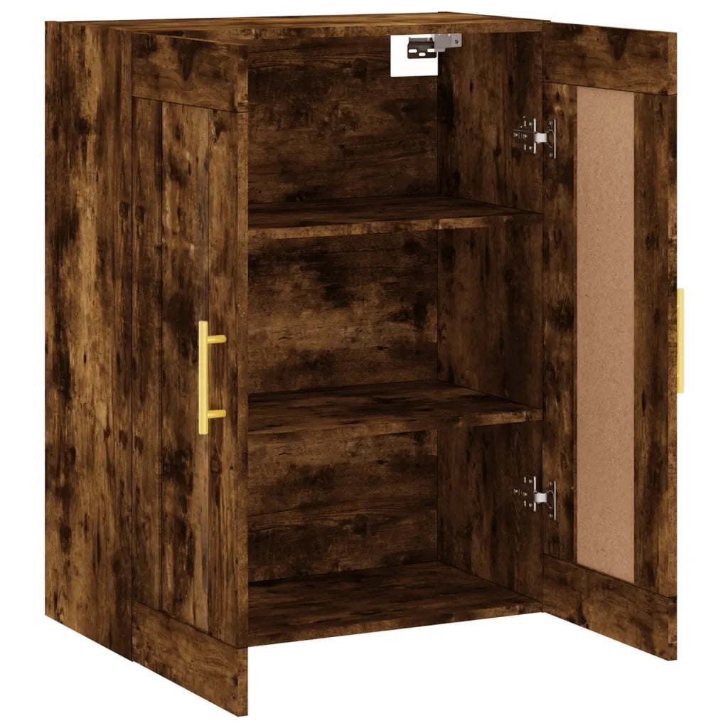 vidaXL Mobile a Parete Rovere Fumo 69,5x34x90 cm in Legno Multistrato
