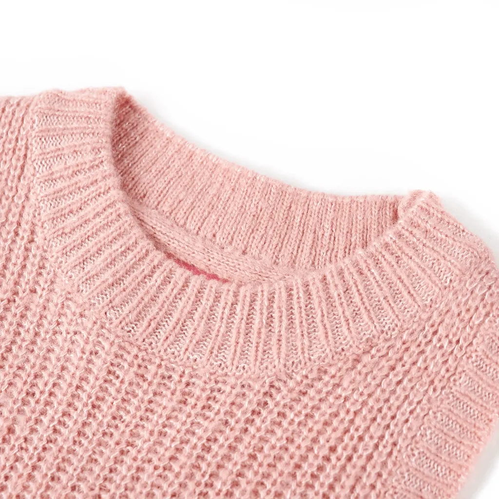 Gilet da Bambina Lavorato a Maglia Rosa Chiaro 104