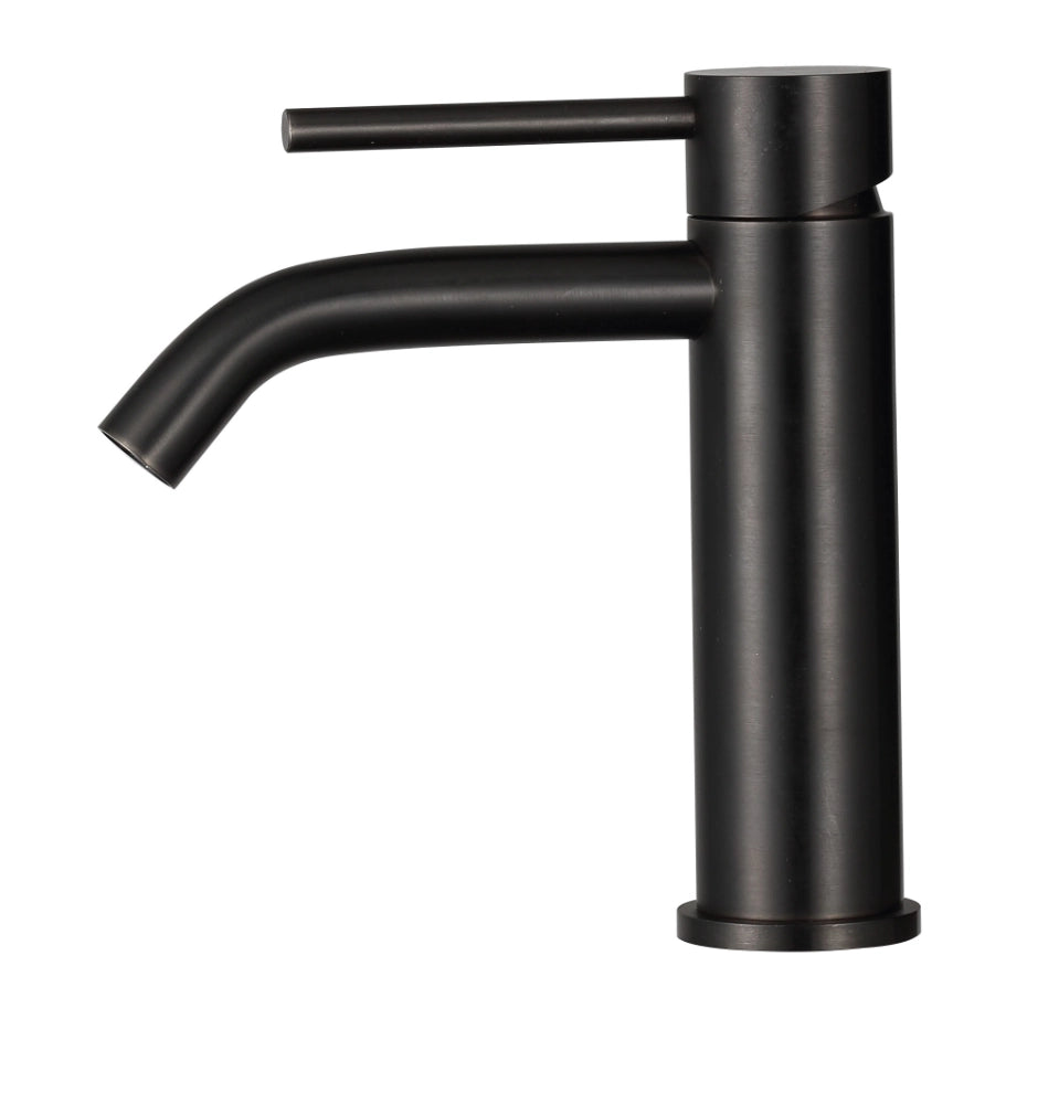 Miscelatore lavabo AISI 316 nero opaco senza piletta Testori