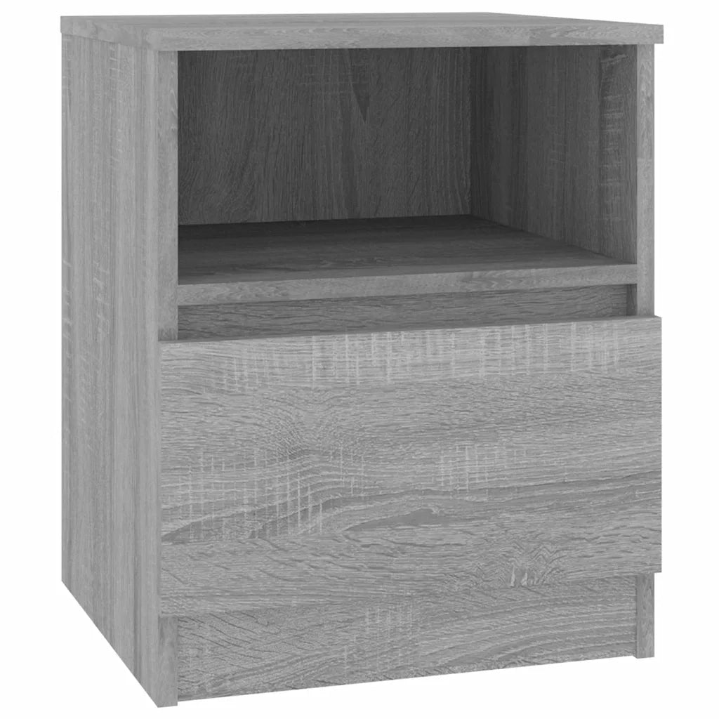 Comodini 2 pz Grigio Sonoma 40x40x50 cm in Legno Multistrato 815819
