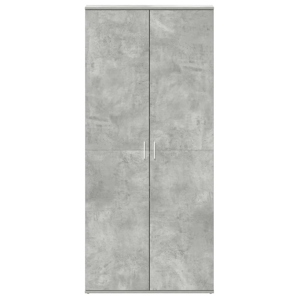 Mobile per scarpe con porta Grigio cemento 80 x 39 x 178 cm 3333869