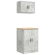 Armadi da Garage 2 pz Grigio Cemento in Legno Multistrato CFW7630172