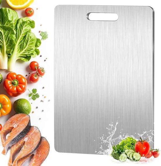 Piastra di taglio in acciaio inossidabile 316, piastra per tagliare verdure e carne, 23*34cm, medio