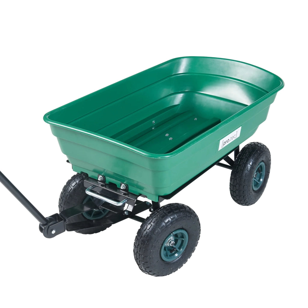 Carrello da giardino con cassone ribaltabile portata 250 kg verde/nero 03_0009216