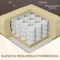Poltrona Massaggiante Reclinabile con 8 Punti Massaggio e 5 Modalità, 84x92x109cm, Marrone Scuro