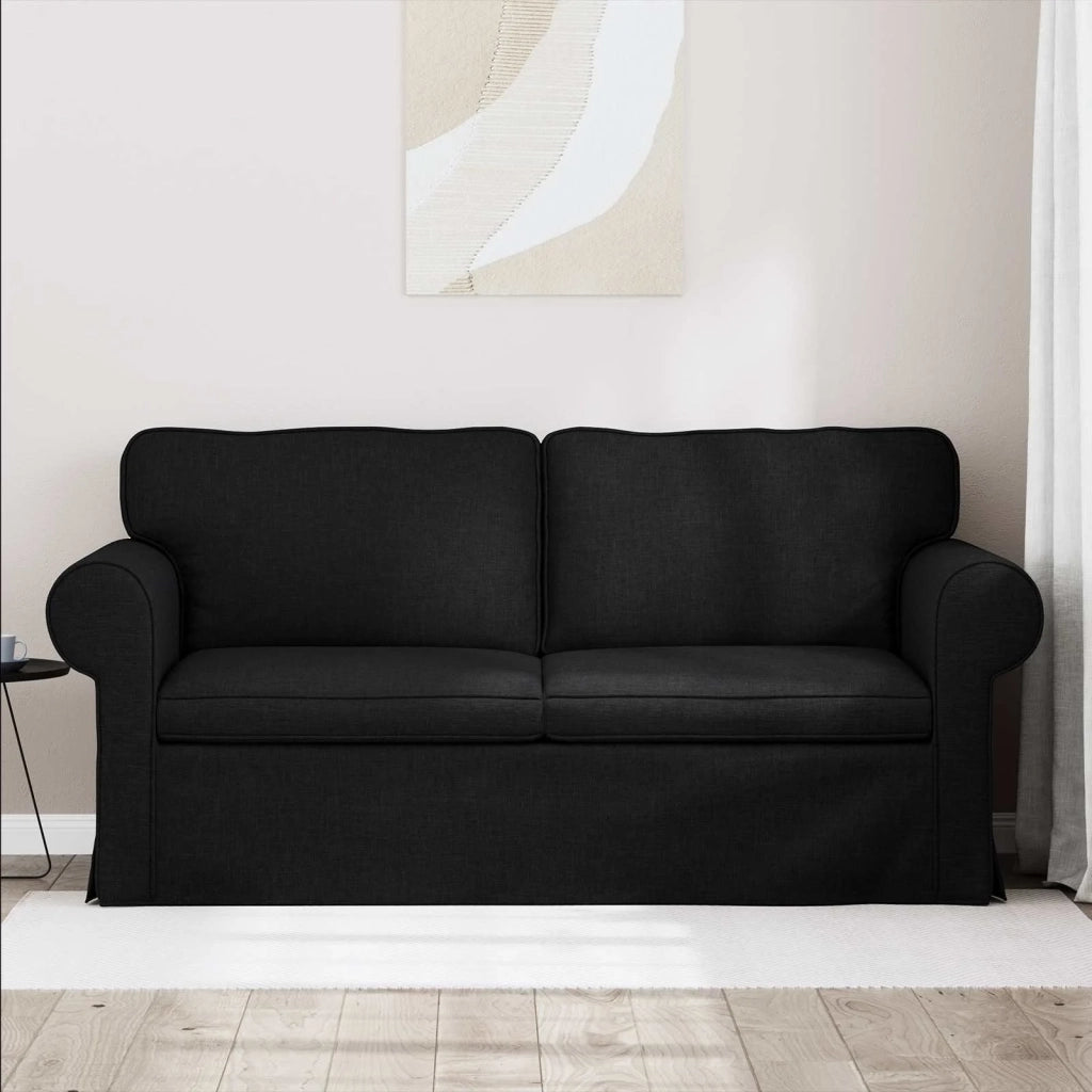 Divano Nero 175 x 82 x 80 cm Tessuto