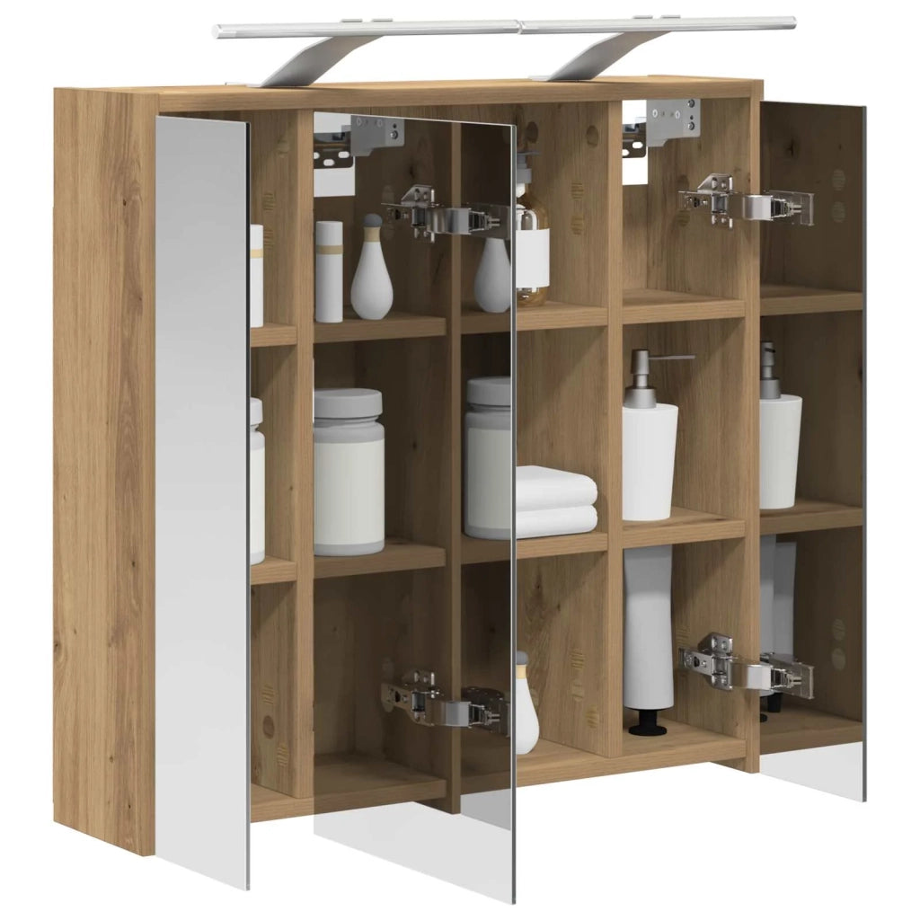 Mobiletto per specchio da bagno Rovere Artigianale
