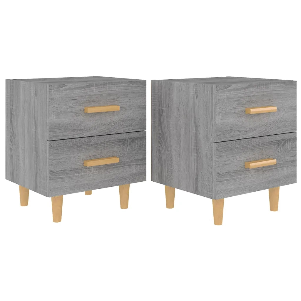Comodini 2 pz Grigio Sonoma 40x35x47,5 cm cod mxl 30899