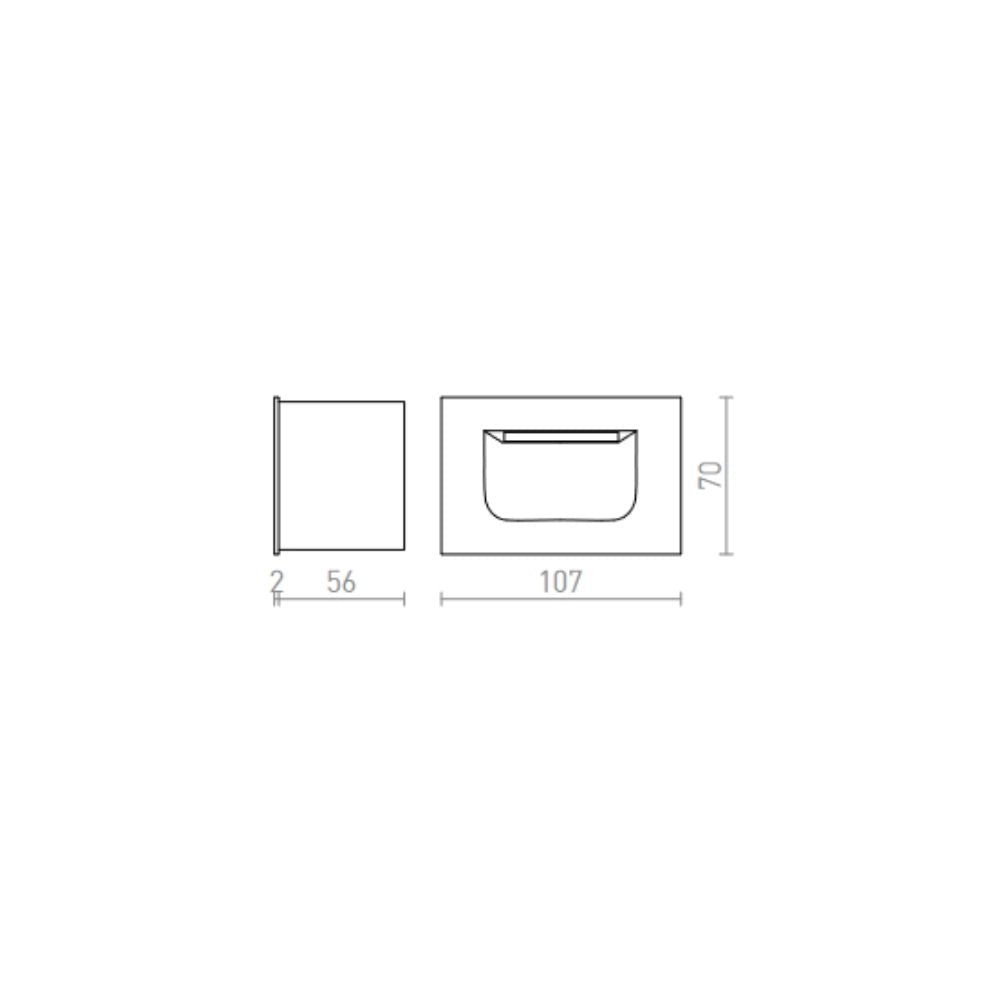 Lampada plafoniera da incasso bianco 230V LED 3W IP54 3000K