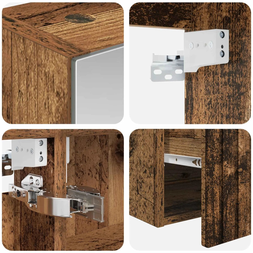 Set di Armadi da Bagno 5 pcs Legno antico 50 x 14,5 x 70 cm 3406597