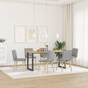 Sedie da Pranzo 6 pz Grigio Nuvola in Tessuto