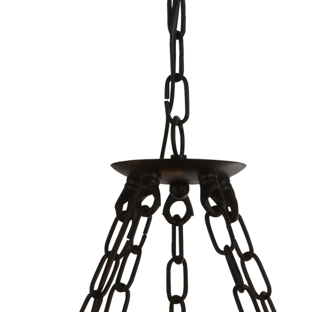 Cartwheel III 5Lt Pendant - Ferro battuto nero