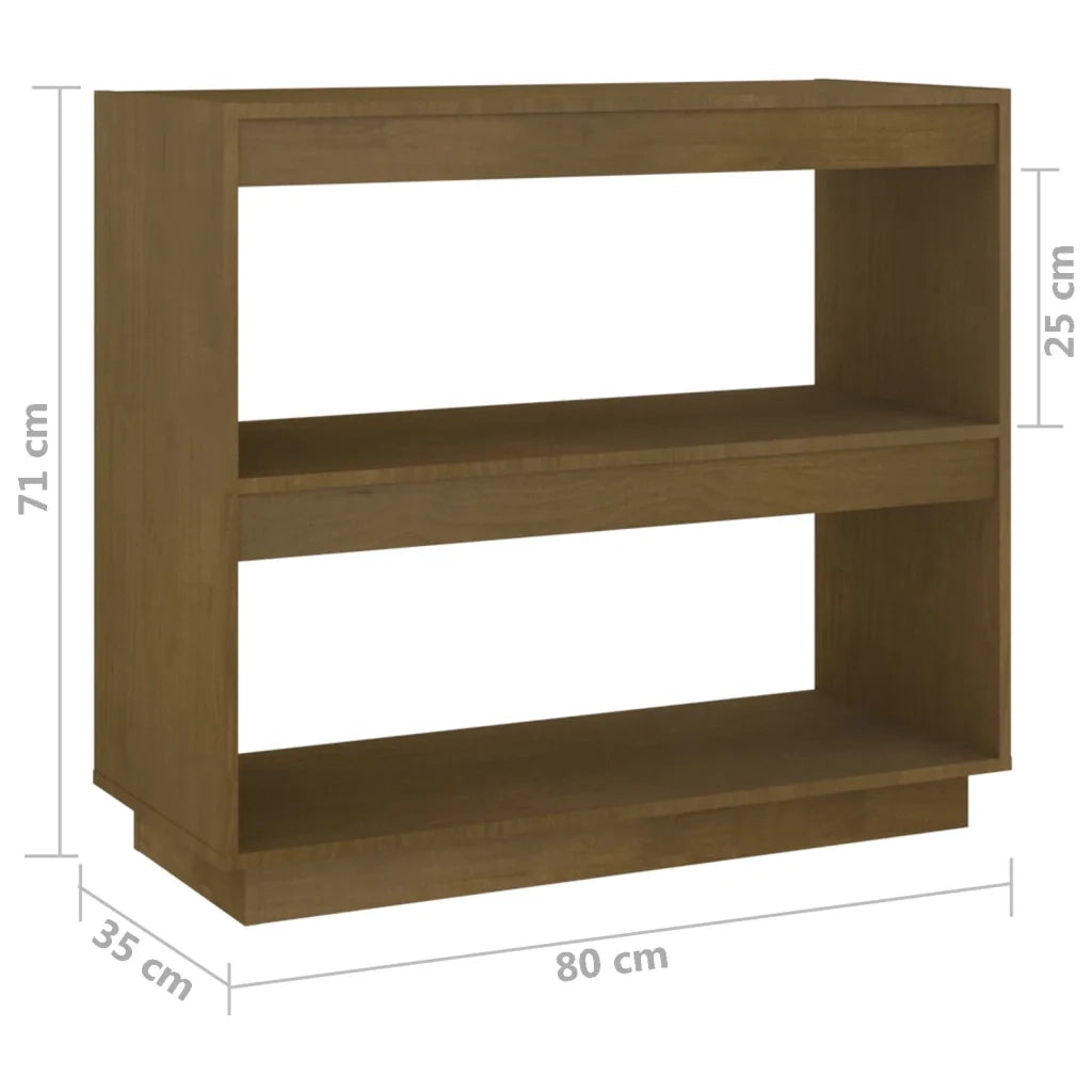 Libreria Marrone ambra 80x35x71 cm in Legno Massello di Pino 810882