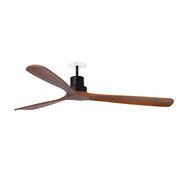 FARO Ventilatore a soffitto incasso Lantau in Acciaio Nero Opaco, pale finitura Noce, motore DC 6 velocità, funzione inversa, per soffitti inclinati FARO-33516DCR