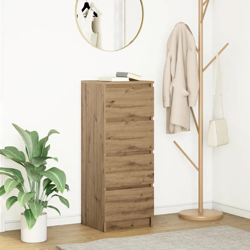 vidaXL Credenza Rovere Artigianale 37,5x35x99 cm in Legno Multistrato