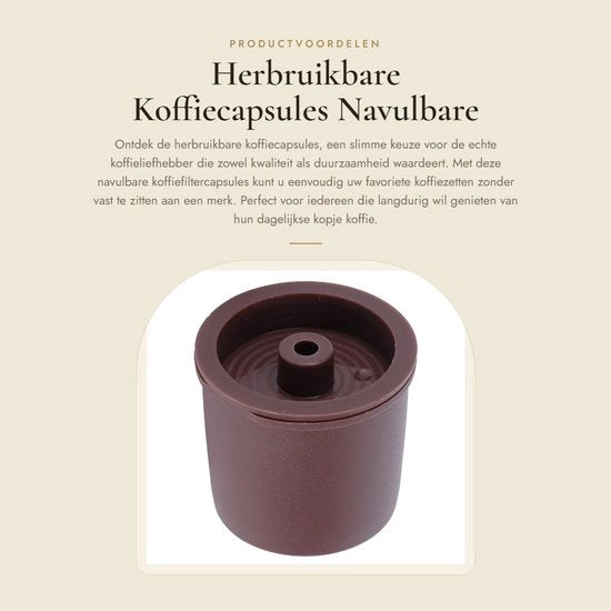 Capsule per caffè riciclabili - filtro per caffè riutilizzabile - PP - chiusura in gomma - adatto per macchina per caffè - eco-friendly - filtro per caffè

Osservazioni: 
- PP - Polipropilene
- Modello non specificato
- Specifiche tecniche non specificate