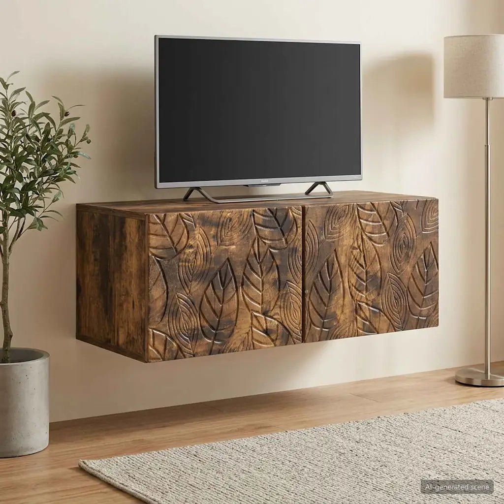 Mobile Porta TV da Muro 98 x 31 cm Rovere Fumo 898900