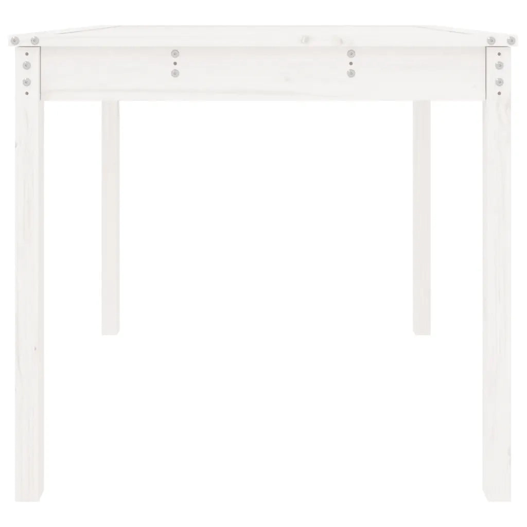Tavolo da Giardino | Tavolino da esterno Bianco 82,5x82,5x76cm Legno Massello di Pino