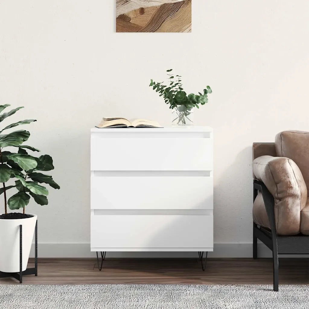 Credenza-Buffet-Armadio da cucina Bianca 60x35x70 cm in Legno Multistrato 915591