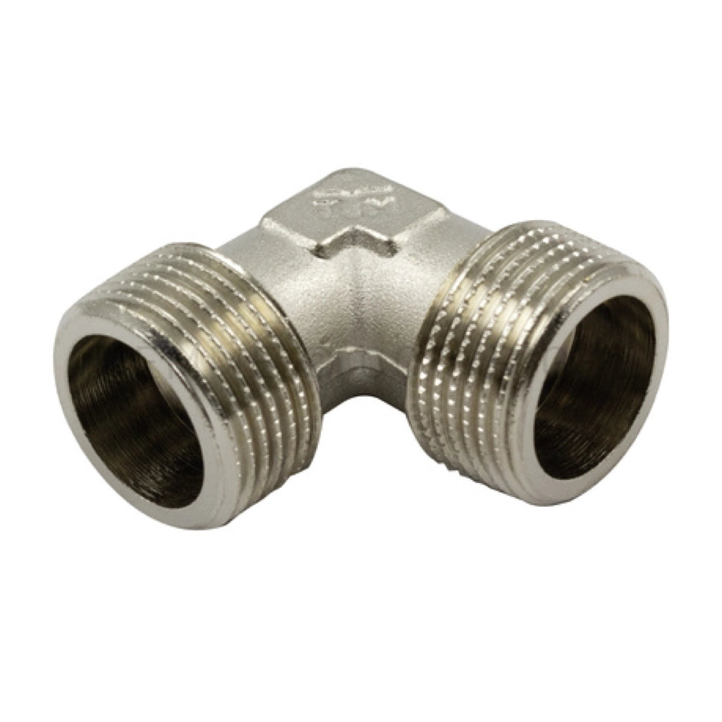 RACCORDO CURVO INTERMEDIO MASCHIO MASCHIO IN OTTONE NICHELATO - 1/2 X 1/2  - TIM