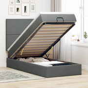Struttura Letto Pouf con Materasso 180x200 cm in Tessuto 3313030