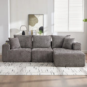 Divano Angolare Modulare 3 Posti ¨C Xylo ¨C Grigio, Chaise Longue, 261x165x80