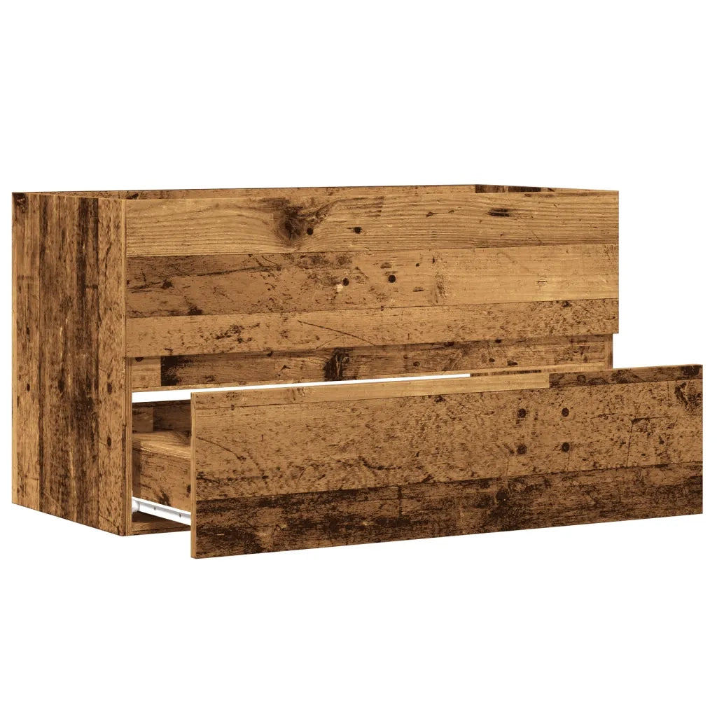 Mobile Pensile da Bagno Legno Antico 80x38,5x45cm in Truciolato 856246