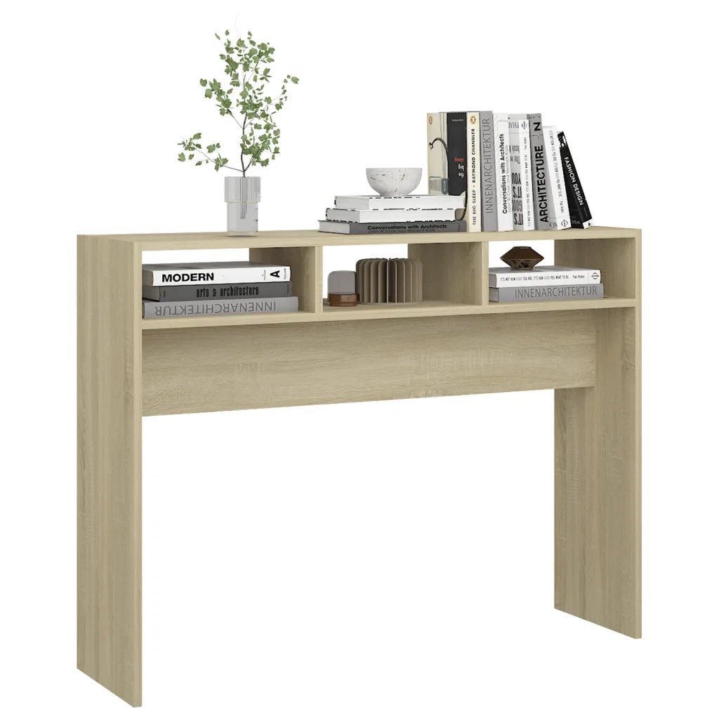Tavolino Consolle Rovere Sonoma 105x30x80 cm Legno Multistrato 808308